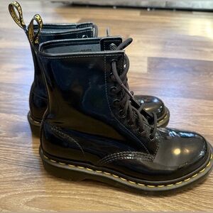 Dr. Martens Black Ankle Boots Stitching